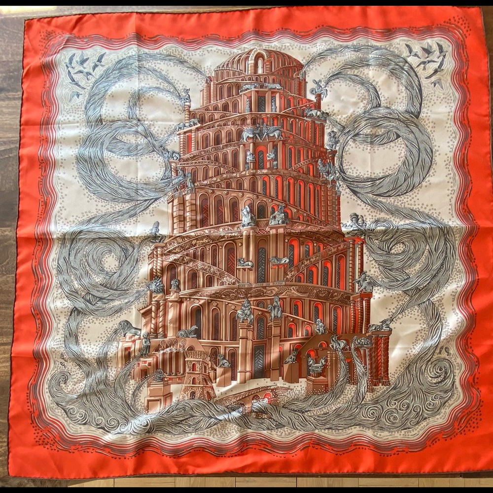 Hermes Rivieres de Babel silk scarf